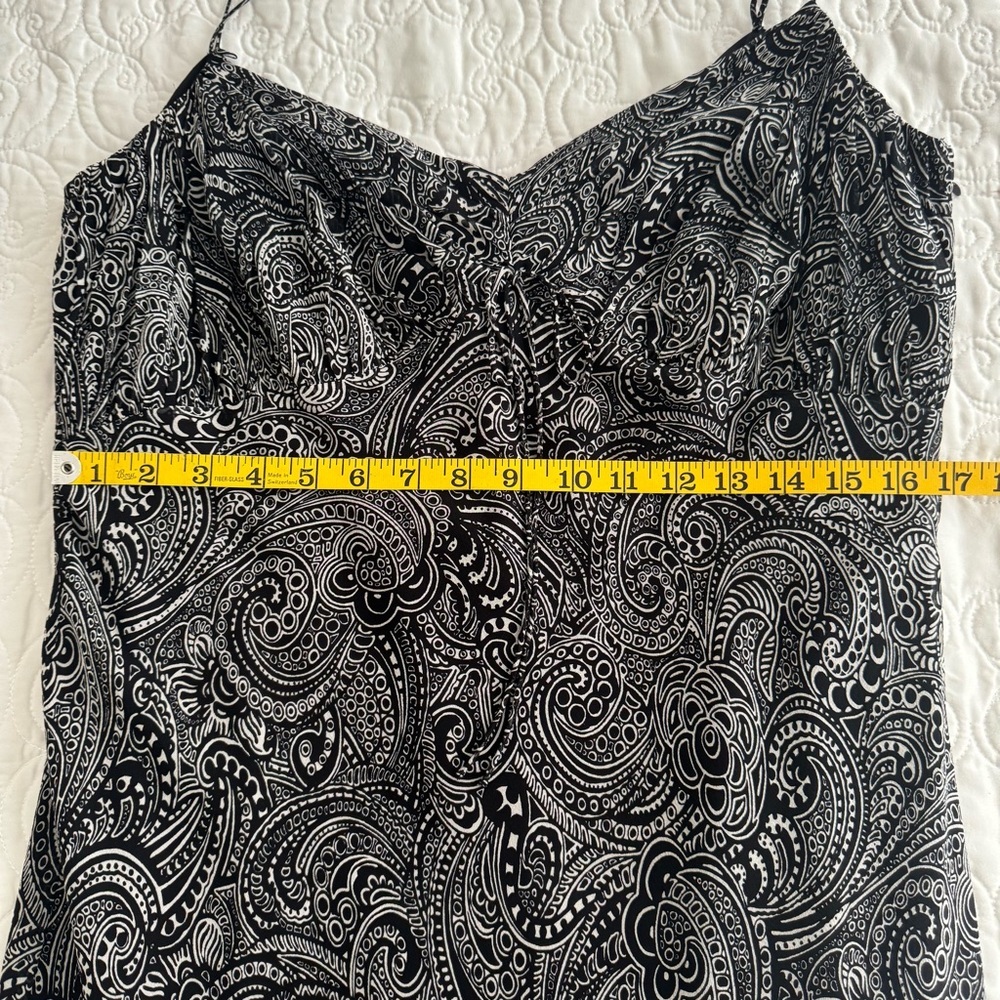 Ann Taylor Y2K Paisley Silk Strappy Slip Dress Size 16 - Picture 11 of 12